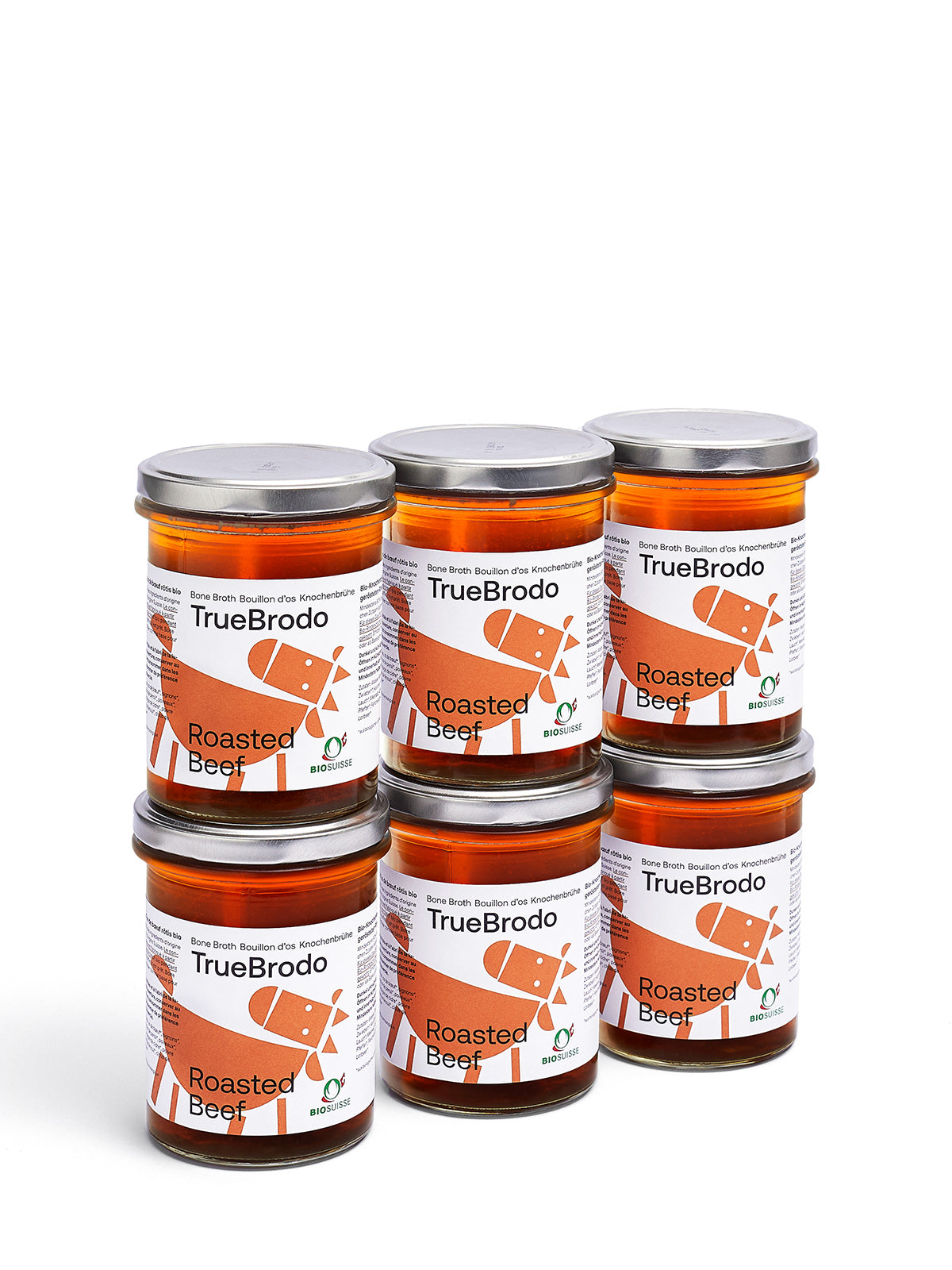 Bio geröstete Rinder-Knochenbrühe (6x 380ml)